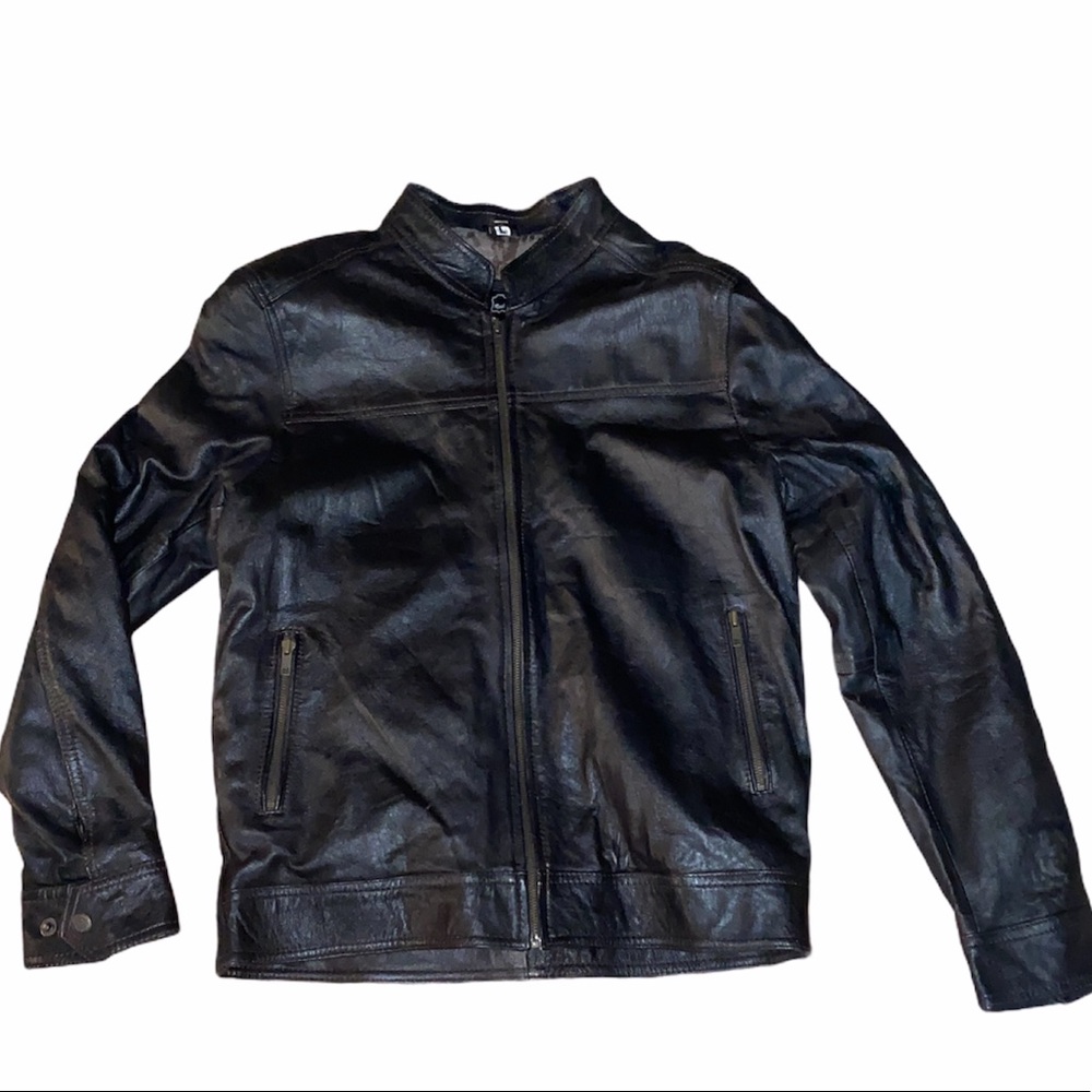 Men’s Moto style leather jacket